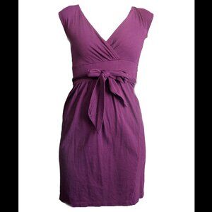 Loft Plum Casual Wrap Midi Dress